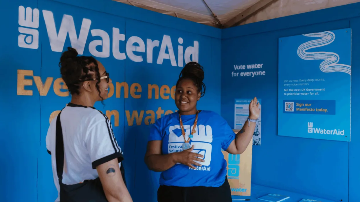 Water Aid volunteers at an event
