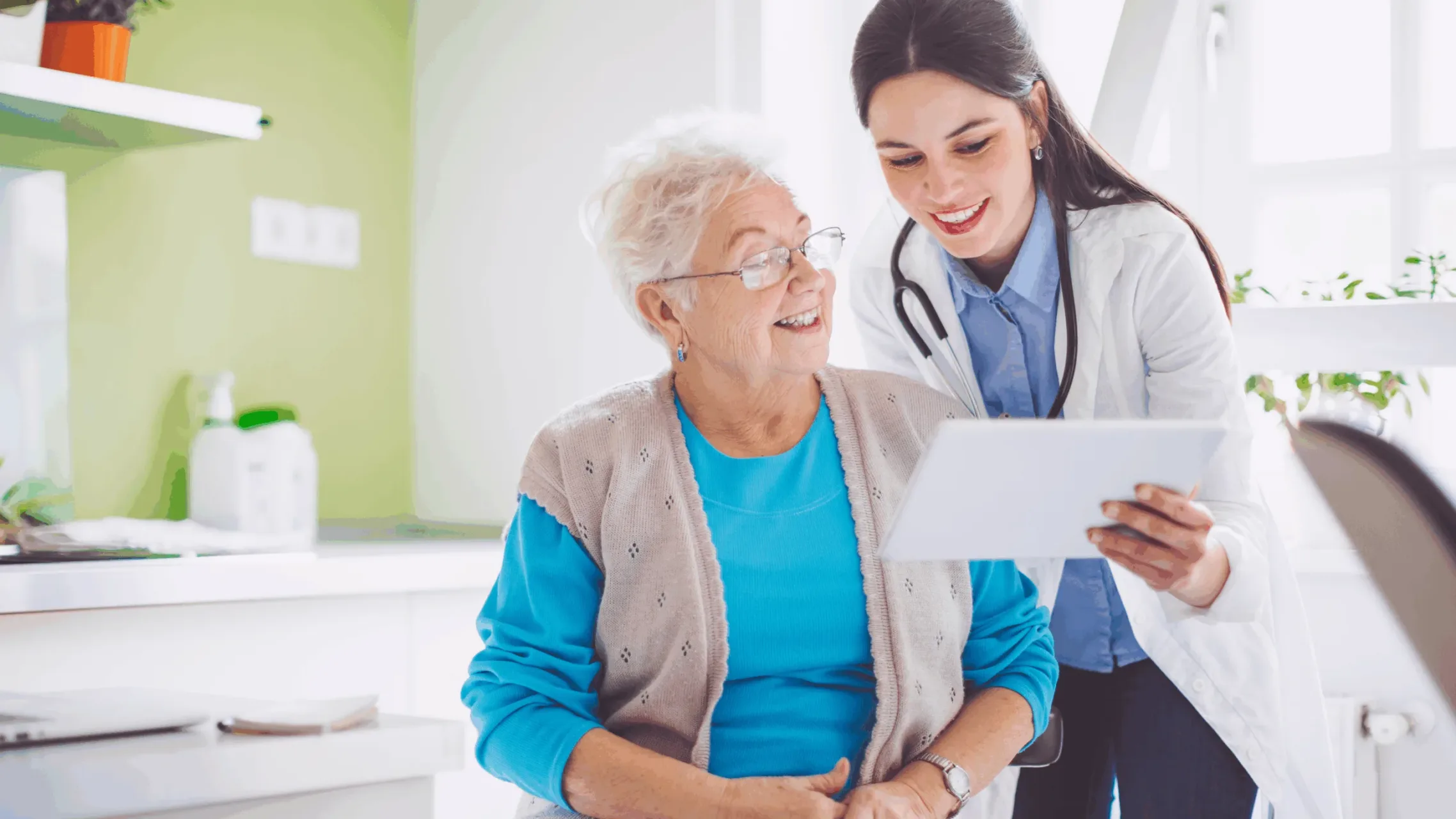 Doctor helping patience