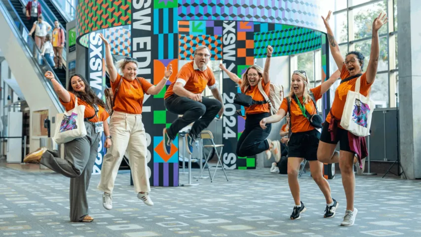 volunteers celebrating
