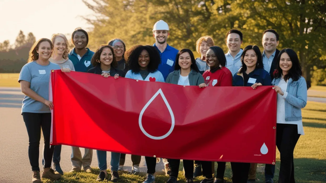 volunteers working together