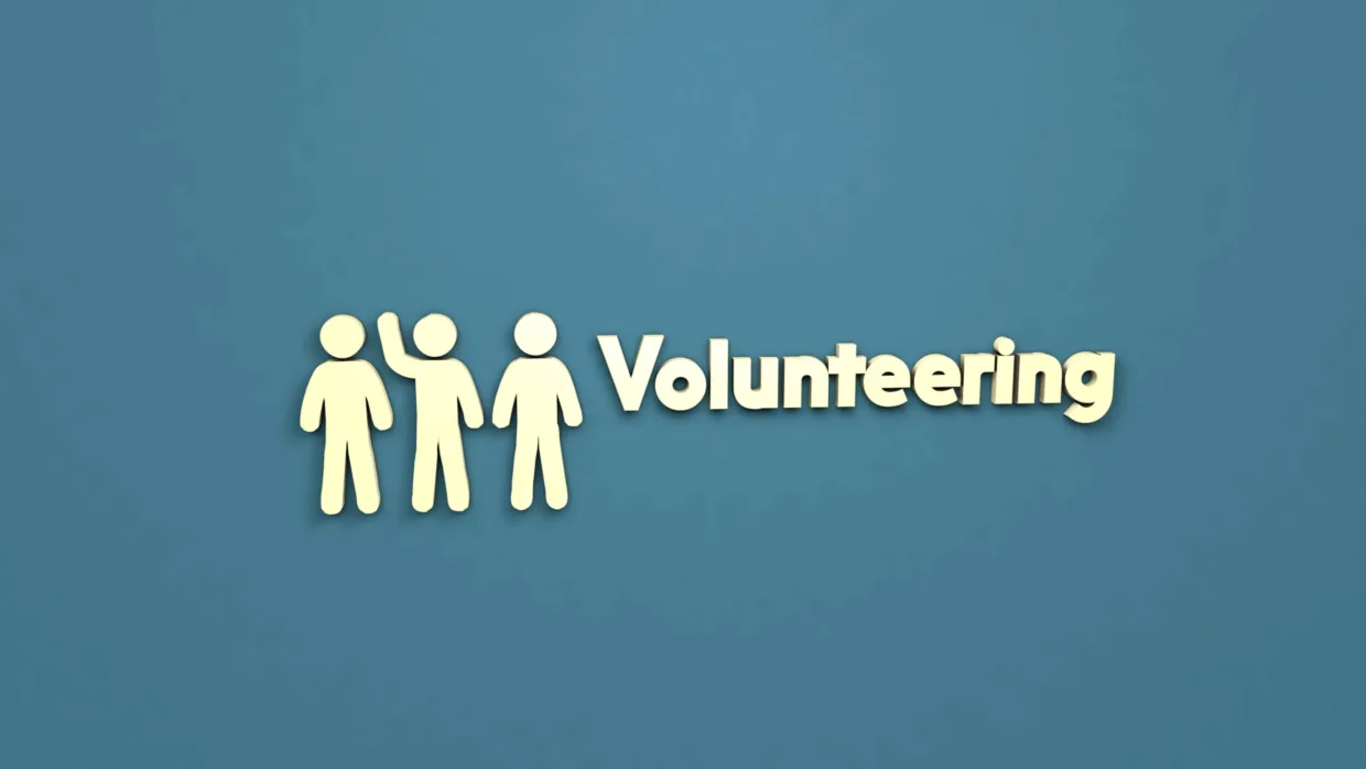 graphic of people volunteering