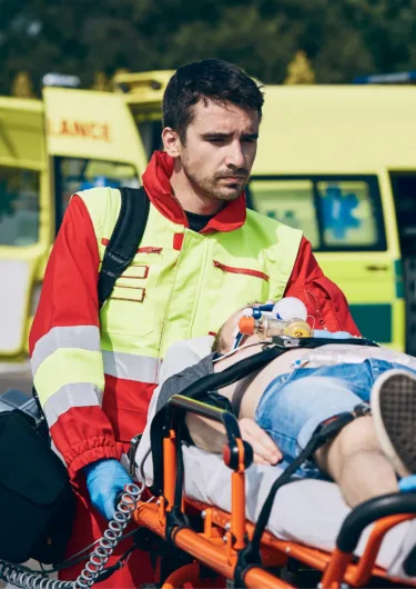 emergency services volunteers helping during crisis