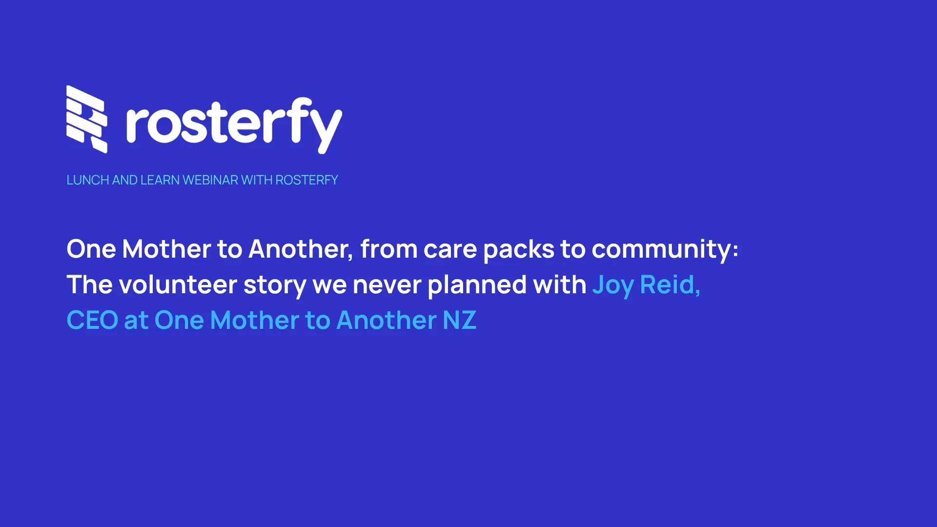 NZ Webinar Series, One Mother to Another