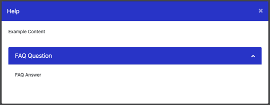 Example FAQ from portal