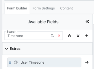 Image of the User Timezone field.