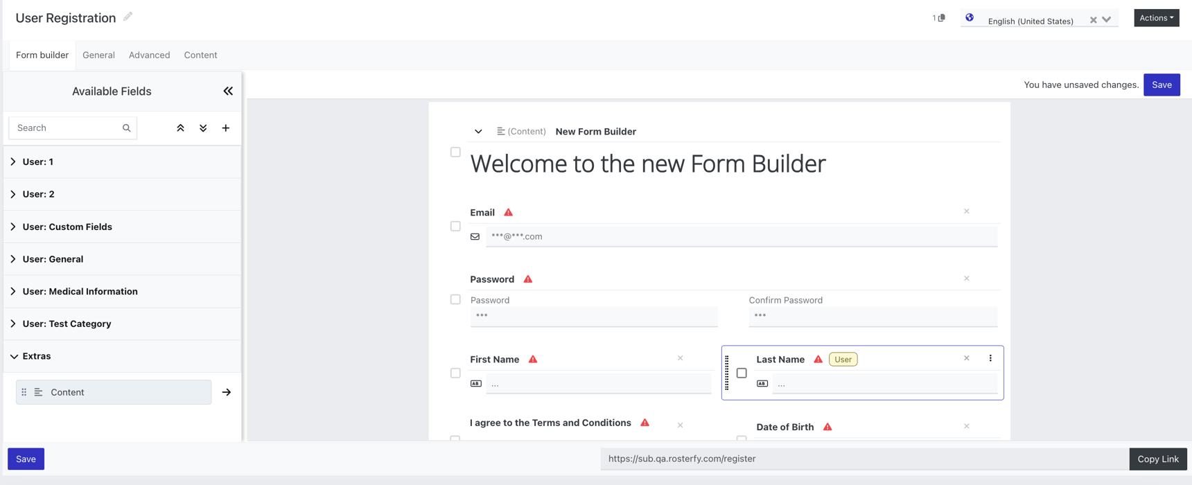 New Form Builder