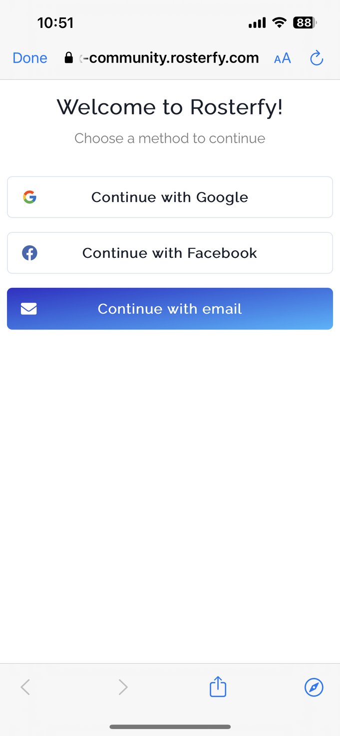 Rosterfy Mobile App FAQ's