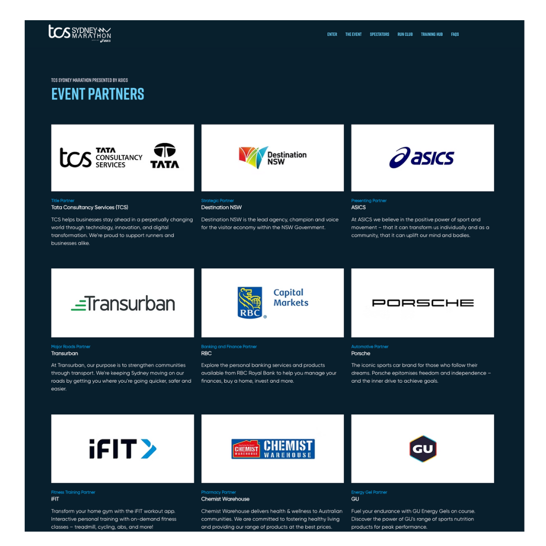 TCS Sydney Marathon Partners TCS Sydney Marathon Partners