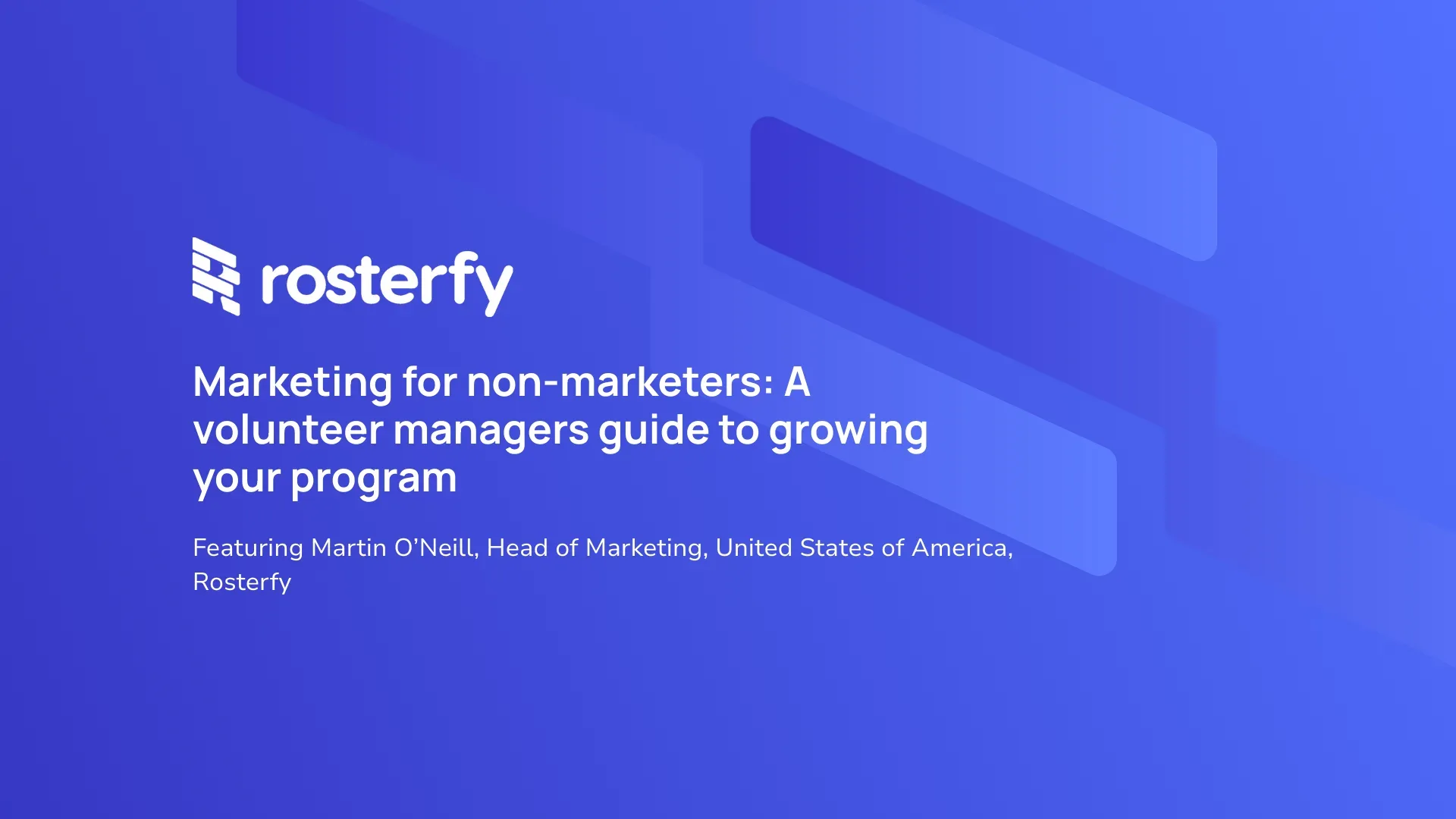 Holding slide for webinar: Marketing for non marketers