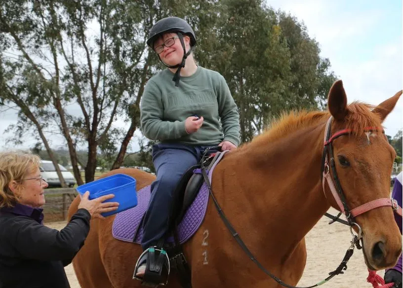 ASAPD program in action - person riding a horse