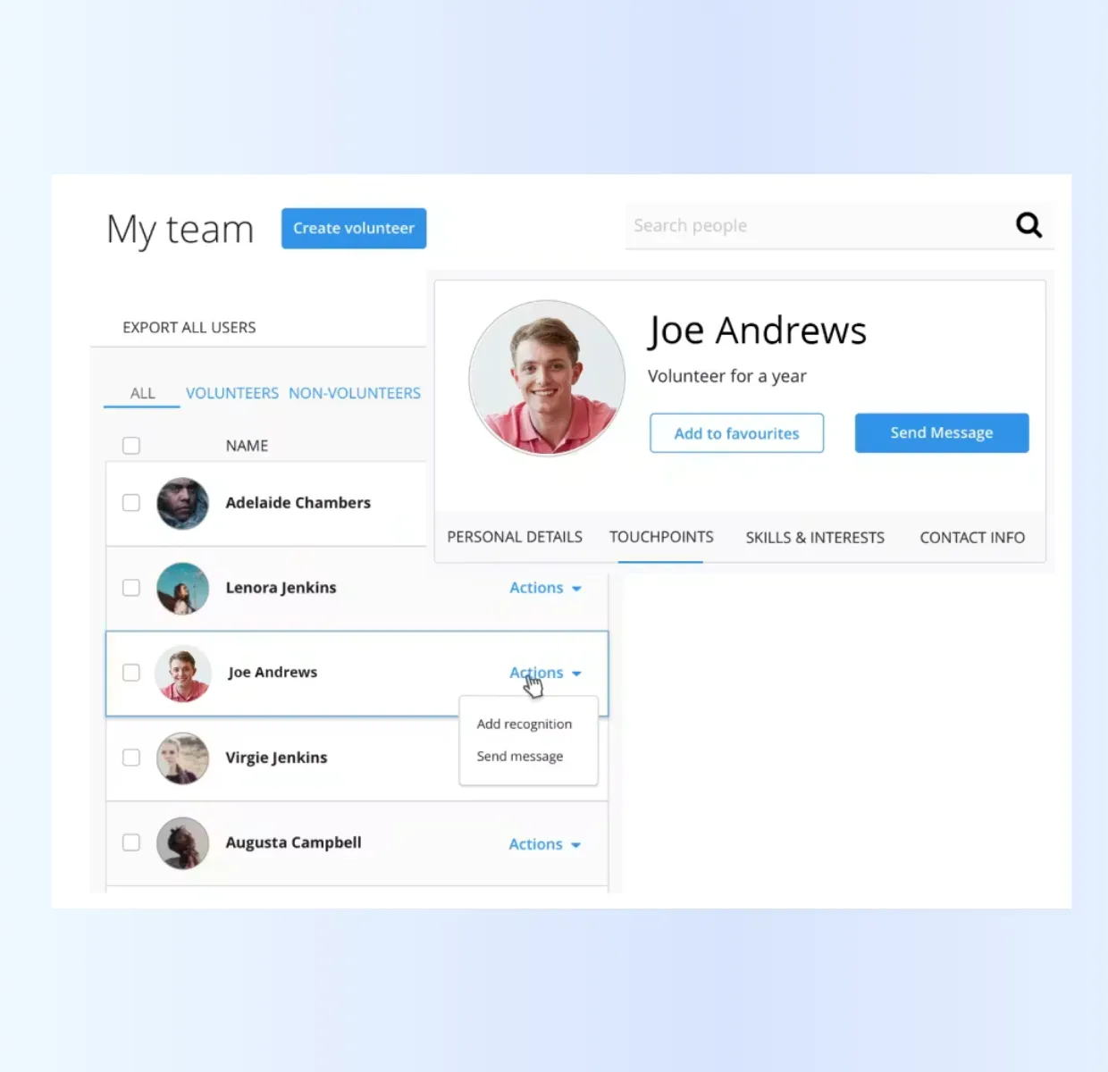 Assemble Volunteer Management