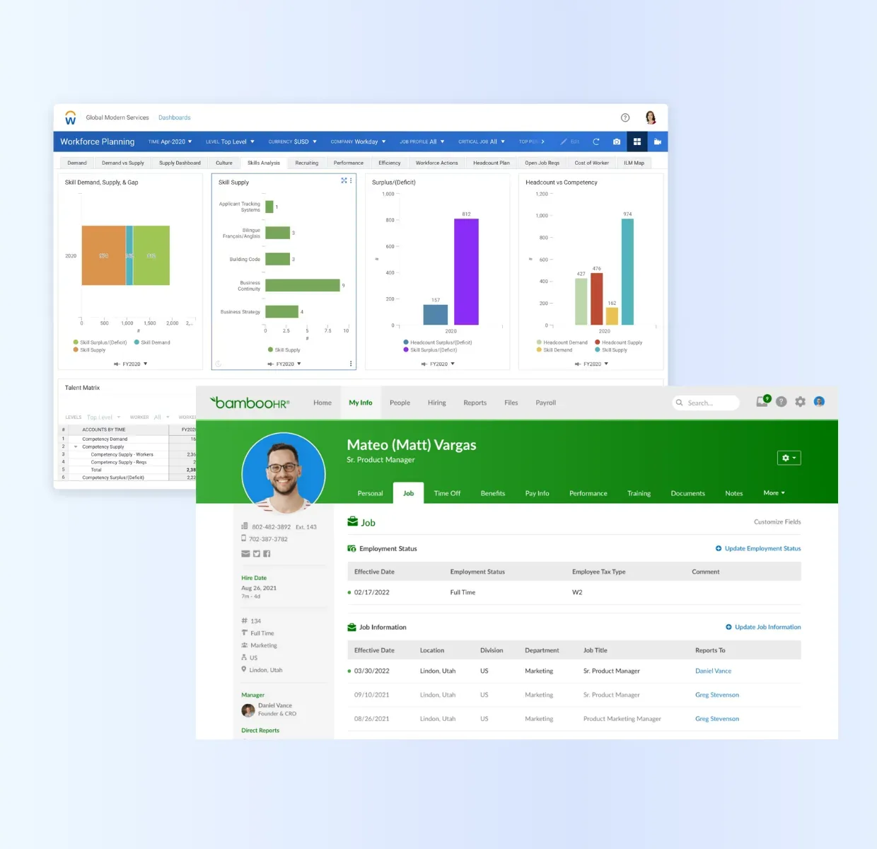 HR Systems - Workday & Bamboo