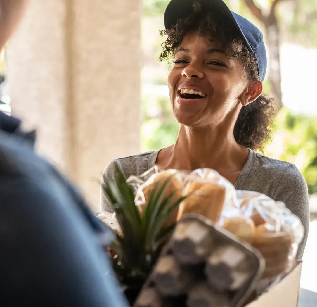 happy volunteer