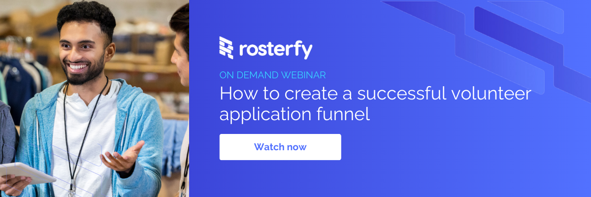 Rosterfy banner promoting webinar