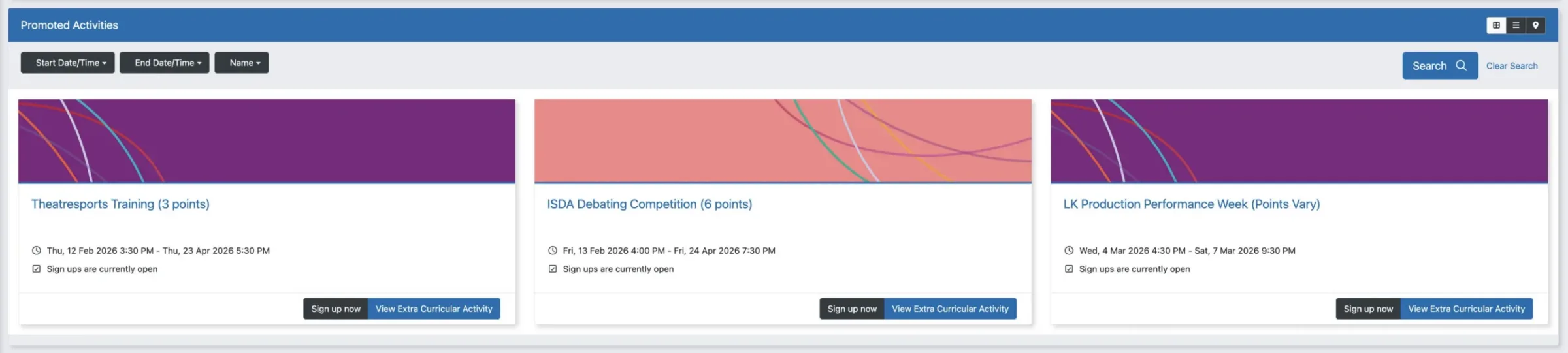 Loreto Kirribilli Staff Portal example - promoted activities