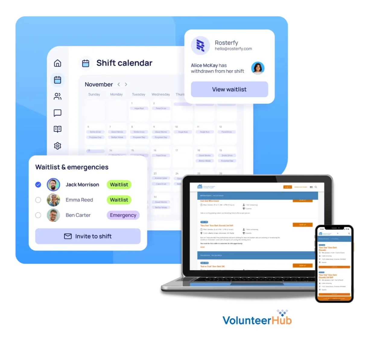 Rosterfy vs VolunteerHub