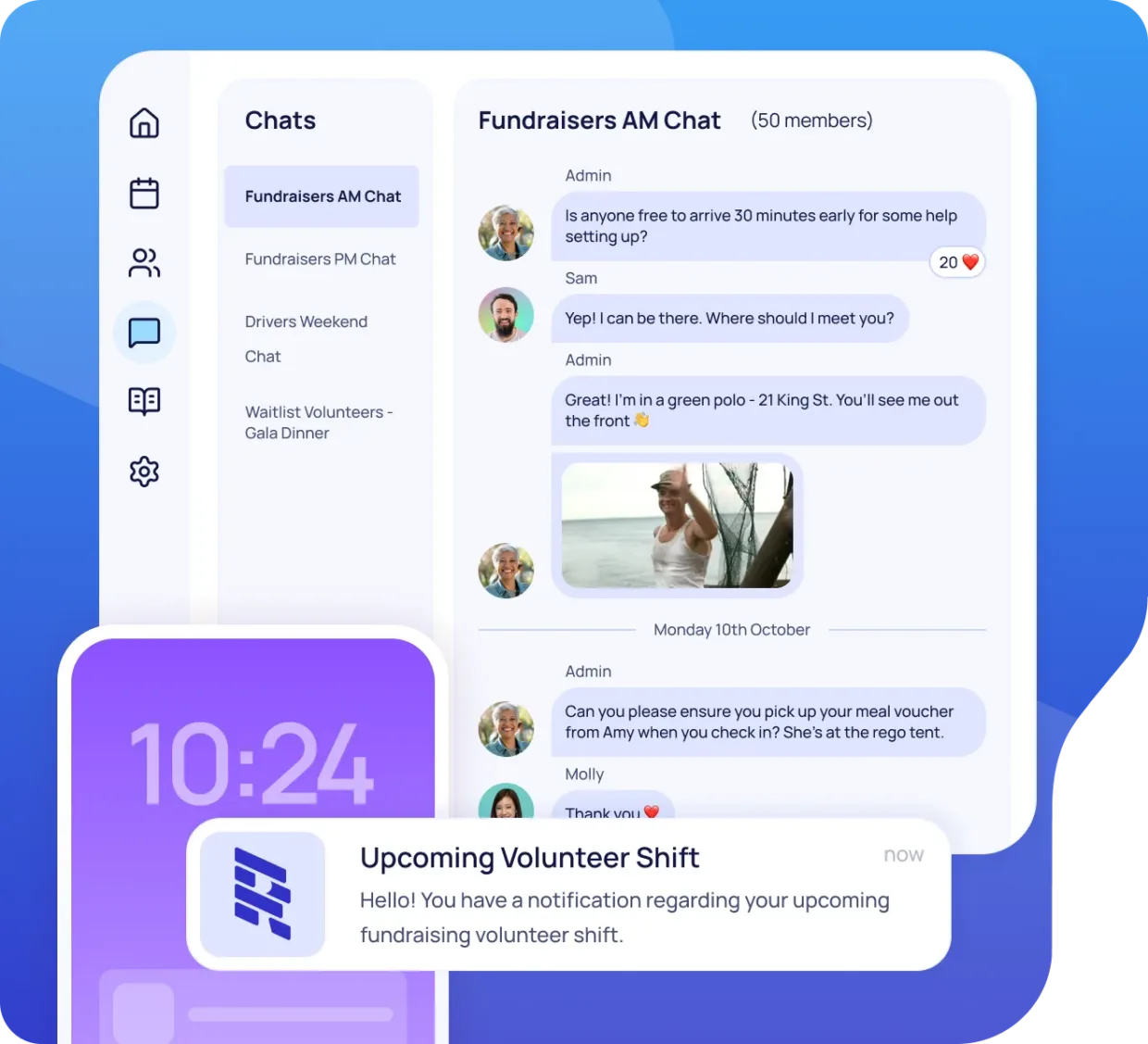 Volunteer Messaging Hero