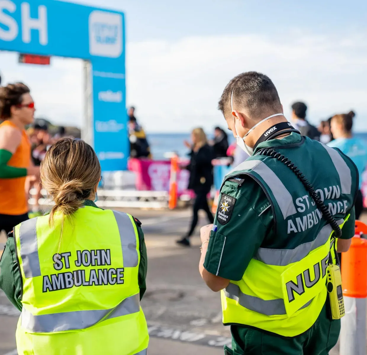 St John ambulance volunteers at an event